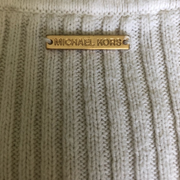 Light Cream Ribbed Michael Kors Sweater - Picture 6 of 6